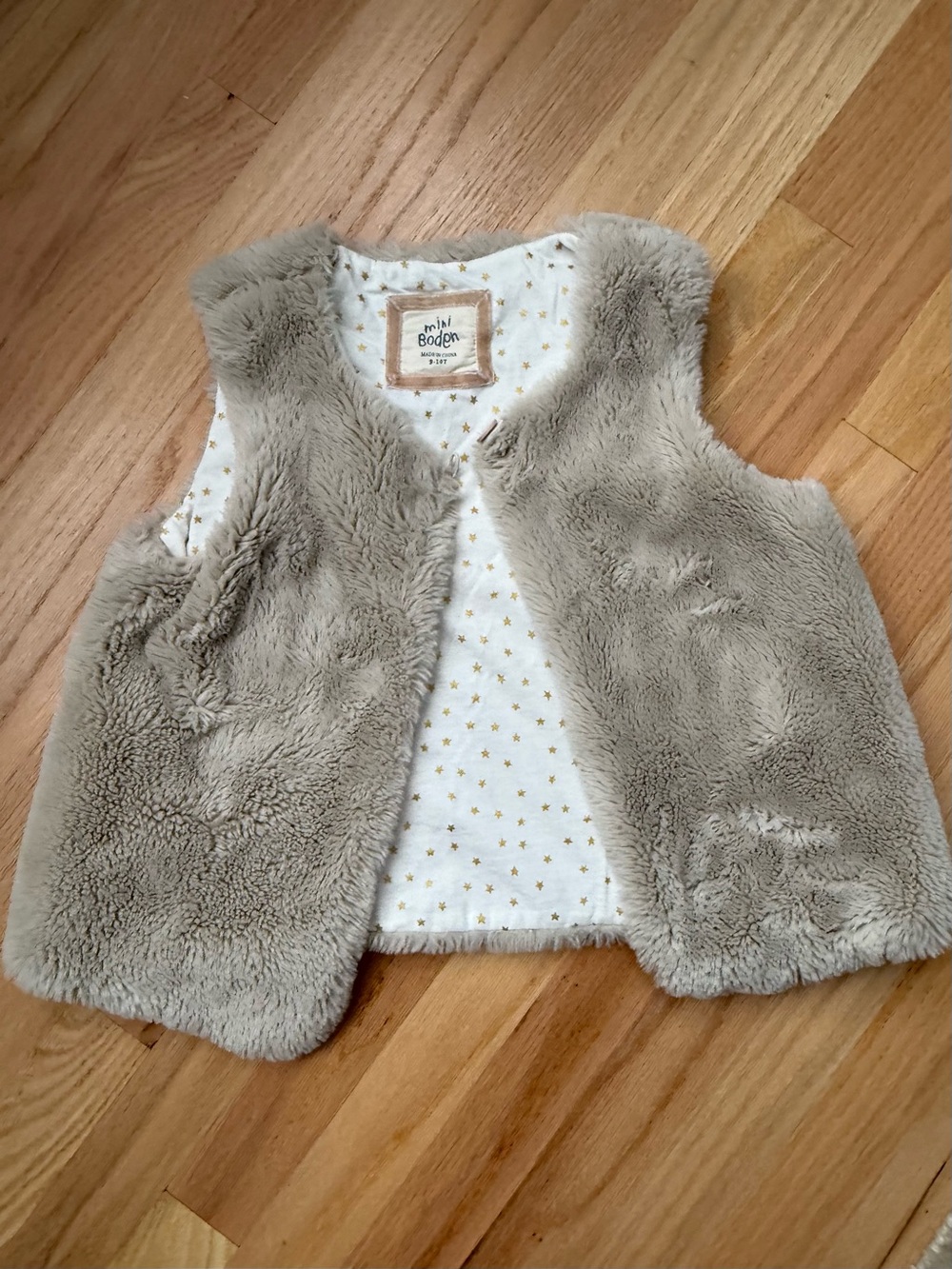 Boden Taupe Faux-Fur Kids Hat